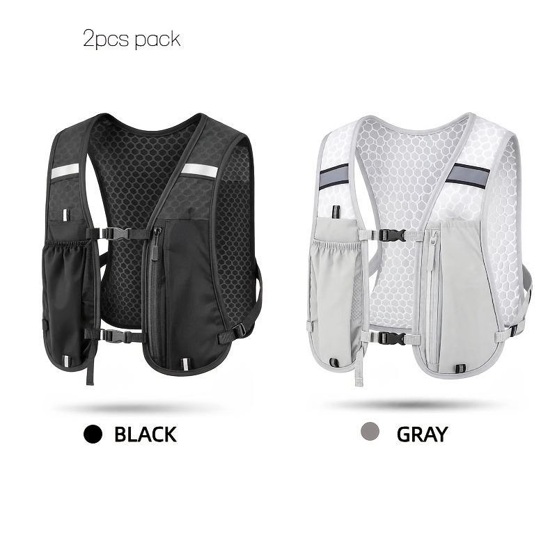 Running Vest Backpack, 120g Lightweight Running Bag, With Phone Storage And Water Bottle Pockets, Reflective Adjustable Vest, Suitable For Marathon, Hiking, Cycling, Unisex