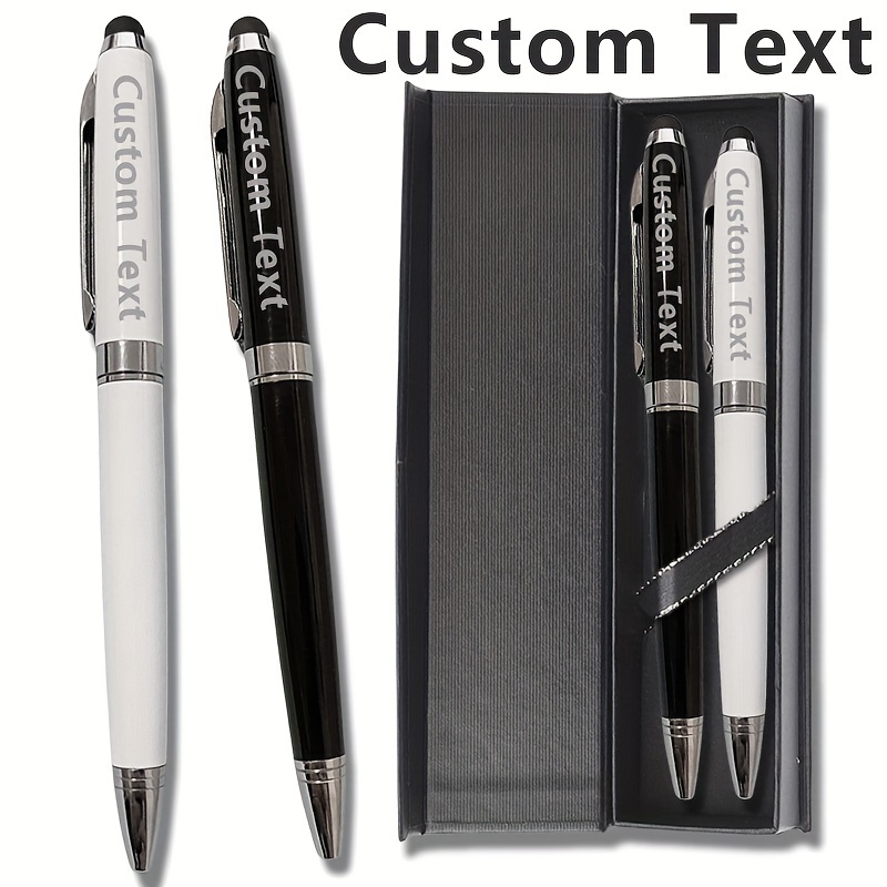 

[customization] High-end Oval Retractable Metal Pen 2 In Screen Pen With Customizable Name Logo Company Luxury Gift Box Gift Birthday Gift Party Gift