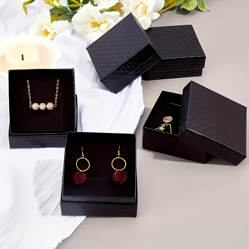 Plaid Jewelry Packaging Box for Rings and Earrings