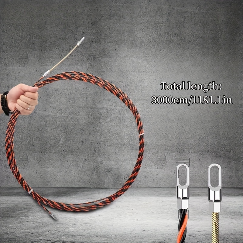 Electrician's Dream Tool: Multi-functional Electrician Fish Tape Kit With Lengths From 10m To 30m, Durable Cable Puller For Efficient Conduit Wiring, Wire Puller, Fish Tape Fastener