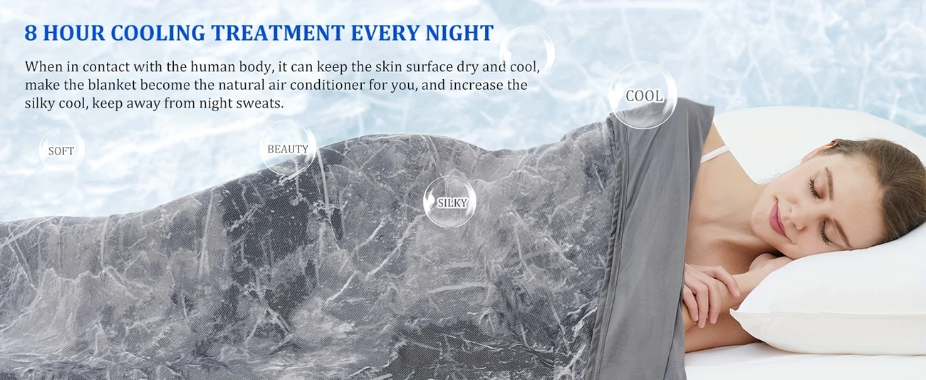 1pc orhopui cooling blanket double sided cooling effect lightweight breathable bed throw for hot sleepers or summer use machine washable ideal gift for men women blue office cooling blanket for hot sleepers contemporary design durable construction versatile accessory decor construction travel essentials details 2