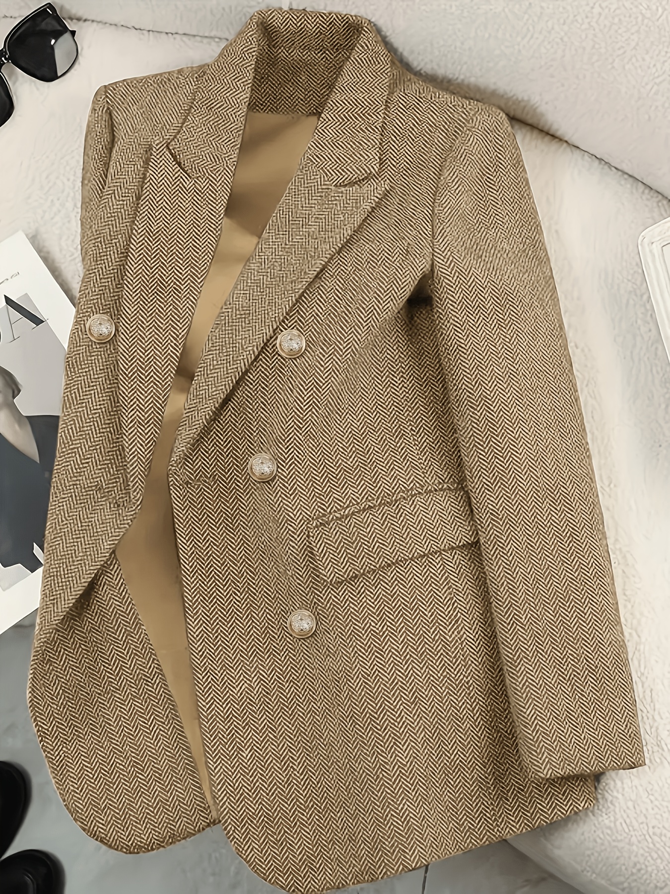 tweed jacket sold on Temu United States