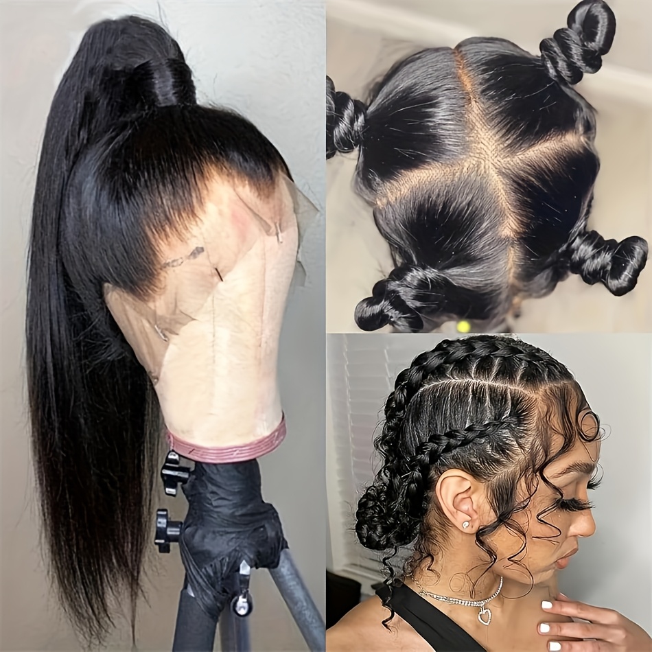Image of 360 Lace Wig For Women - 16-36 Inch Straight Hd Lace Front Wig With Transparent Lace 250% Density Perfect For Casual Attire