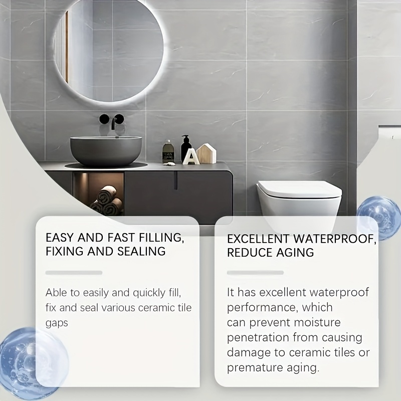 tile grout   filler waterproof   white tile grout waterproof   suitable for floors walls and countertops universal filling solution for   applications Product details 1