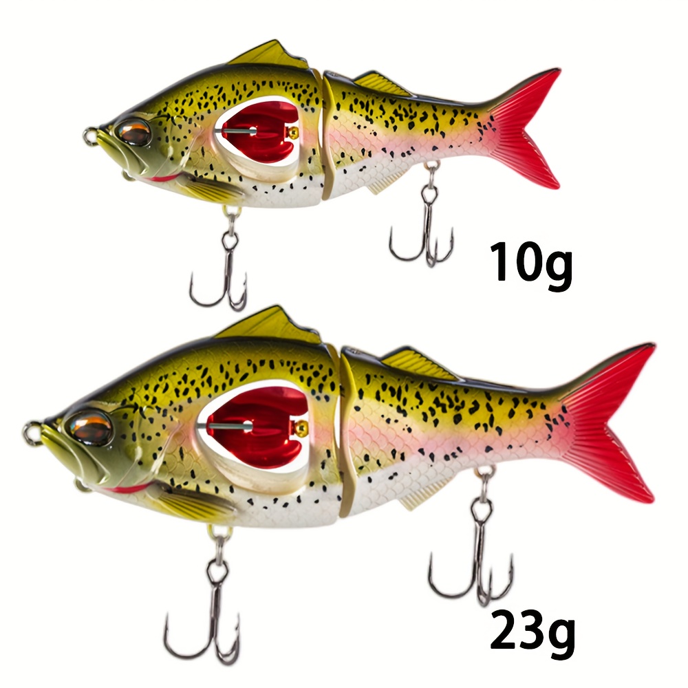TEMU Zzkug 2pcs/set 10g/23g Crank Propeller Multi-section Fishing Bait For Long-distance Angling, Sinking Artificial Minnow Designed For Freshwater