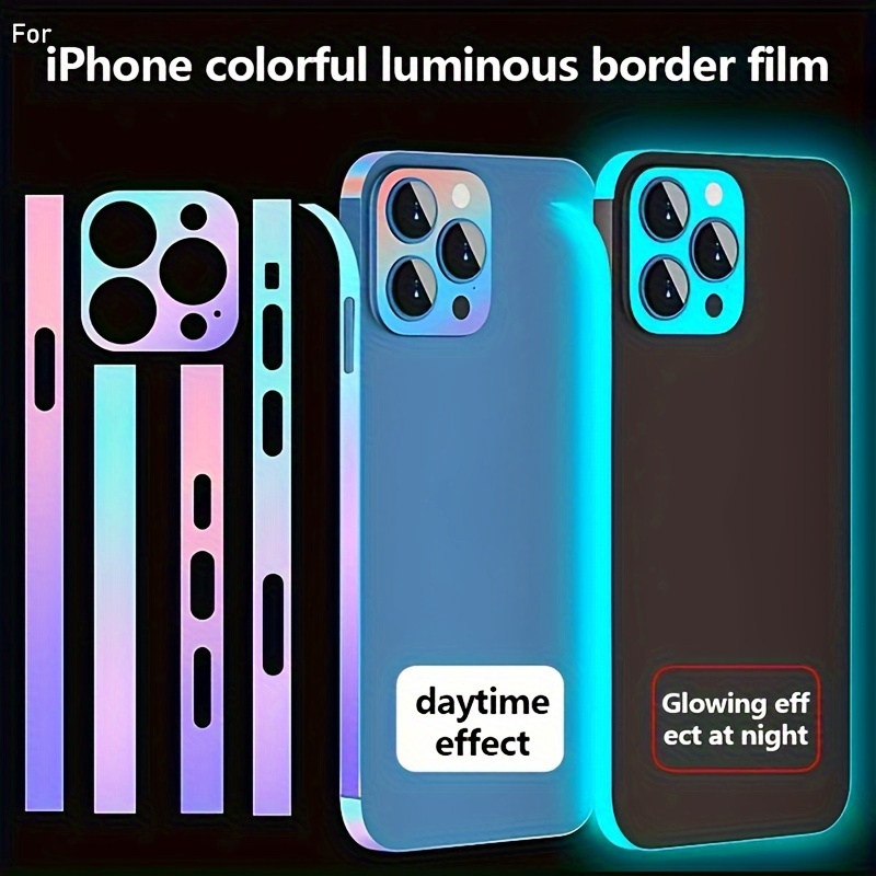 For 14 Border Film Iphone15 Mobile Phone Luminous Film 14promax Side Protection Film Border Film