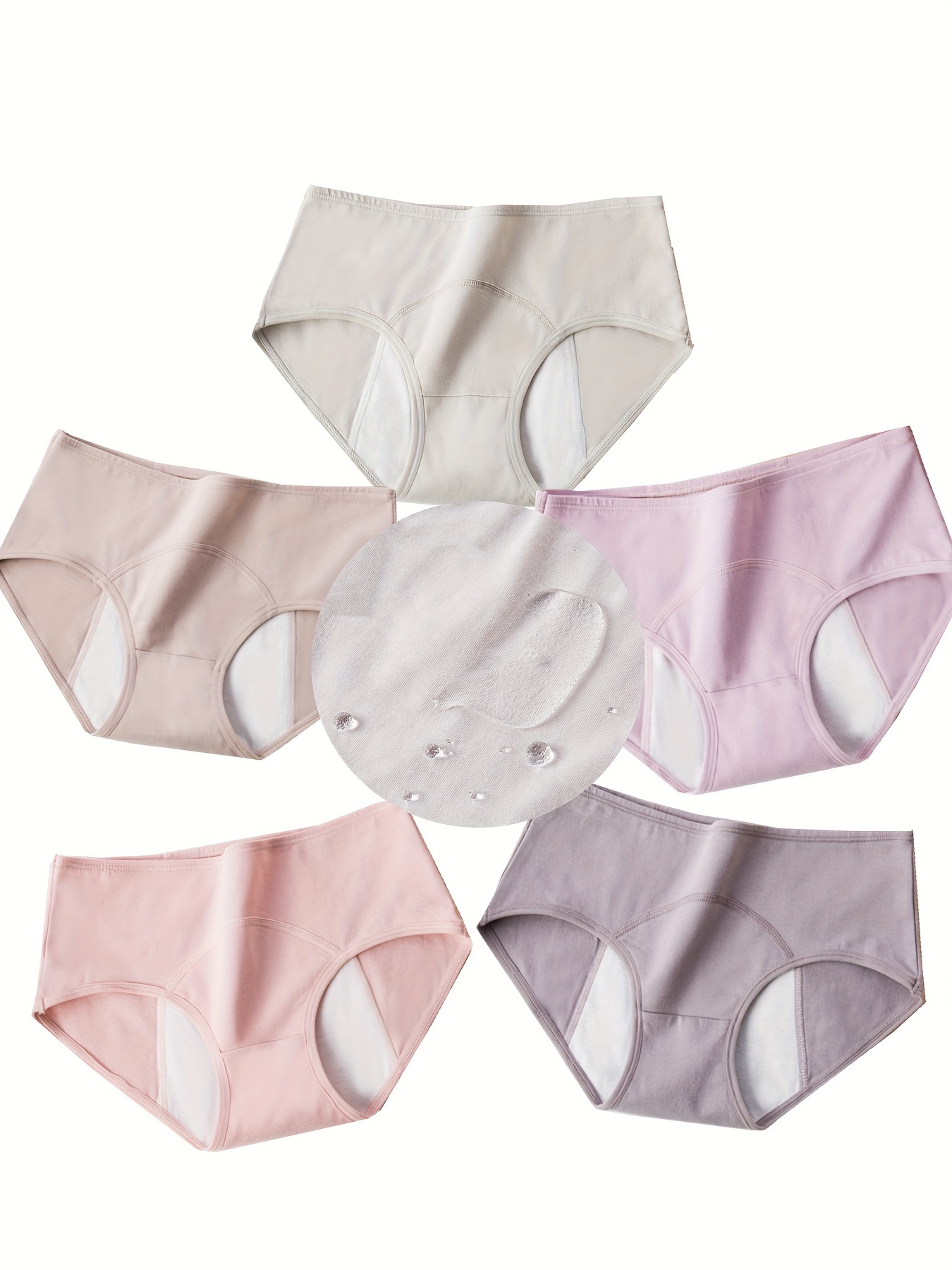 Teen Girls Solid Color Underwear Menstrual Period Panties - Temu Canada