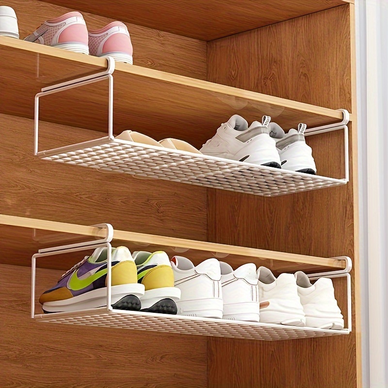 

Space-saving Stainless Steel Shoe Rack - Wall-mounted, Multi-layer Organizer For Living Room, Bedroom & Dorms