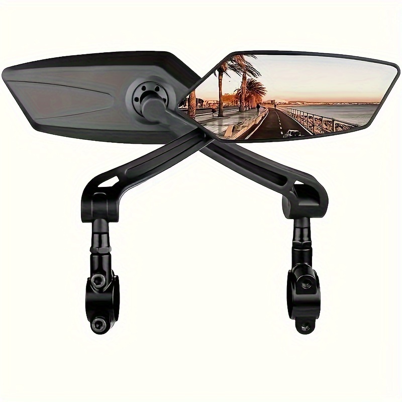 

2pcs Bicycle Rear View Mirrors, Hd Handlebar Rearview Mirrors, Adjustable Bicycle Rear View Mirror Accessories For Ebike Mountain Road Bike Scooter
