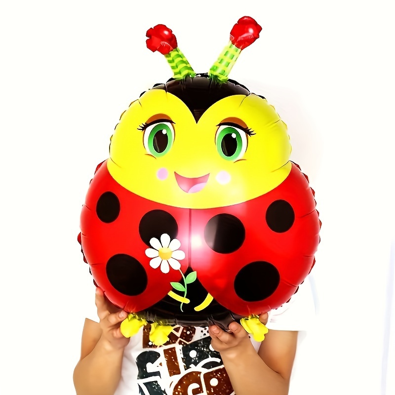 

1pc Cute Cartoon Ladybug Foil Balloon, Insect Foil Balloon, Forest Theme Birthday Party Halloween Christmas Party Decoration Holiday Supplies