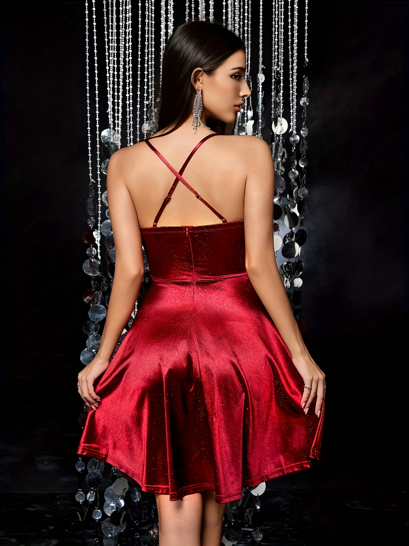 low back christmas party dress Amazon.com: Sexy Maxi Cocktail Party Dress 3/4 Sleeve formal High Low  Evening Party Dress Prom Dresses for Women Sexy Wine : Clothing, Shoes &  Jewelry