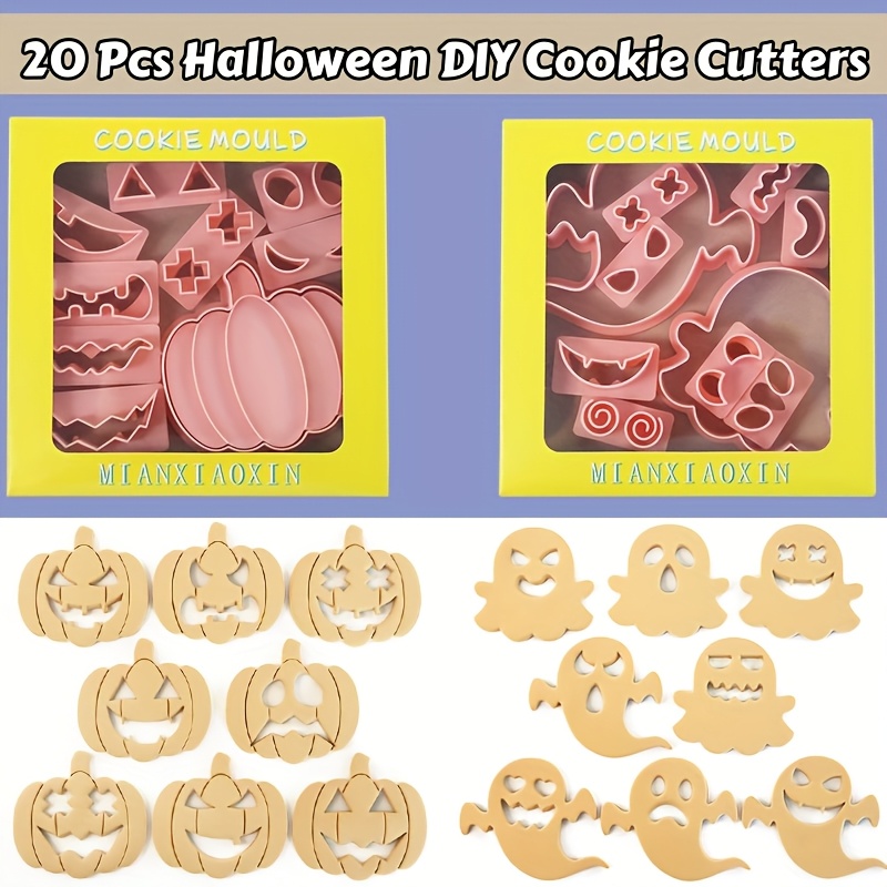 Emporte-pièces Halloween, Mini Emporte-pièces Fantômes, Tampons 3D Pour Biscuits