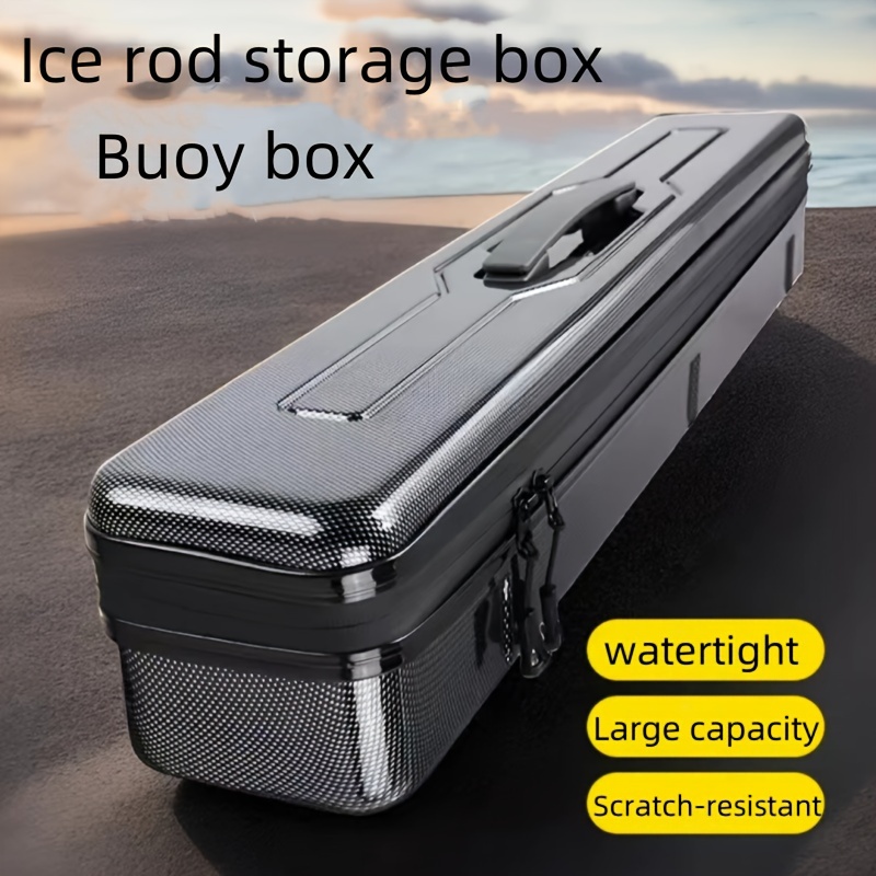 

Ice Rod Storage Box, Multi-functional Fishing Tackle Case, Abs Material, -resistant, Soft Rubber Handle, Large Capacity, Waterproof, Zipper, Gear Organizer, Mixed Color, 1pc