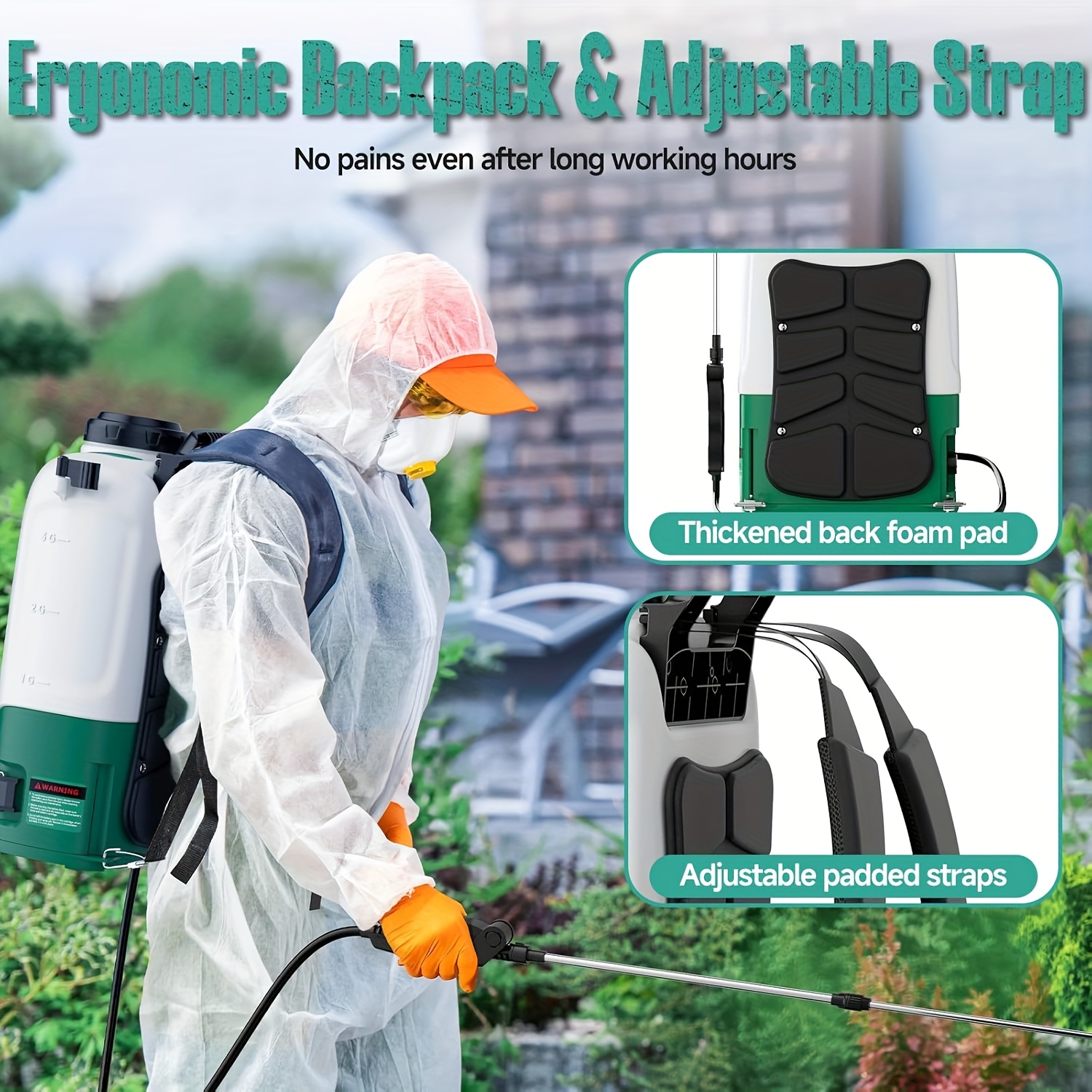 4 3 gallon electric backpack sprayer 20v battery - Temu