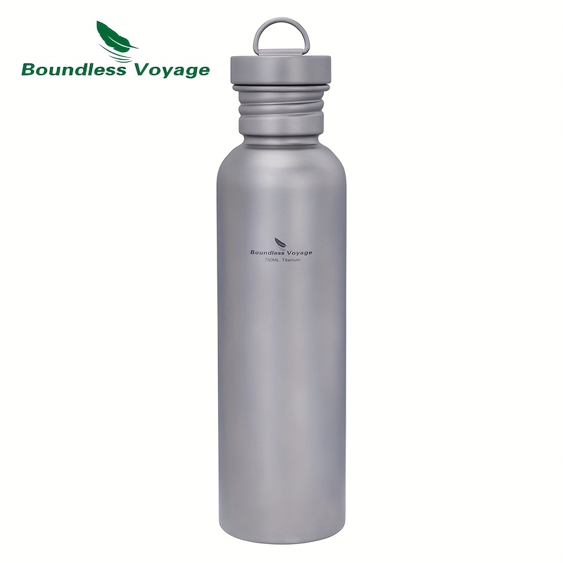 TEMU 1pc Voyage Pure Titanium Outdoor Sports Water Jug, Lightweight Portable Single-layer Camping , Hiking Essentials, Adventure Equipment, Modern