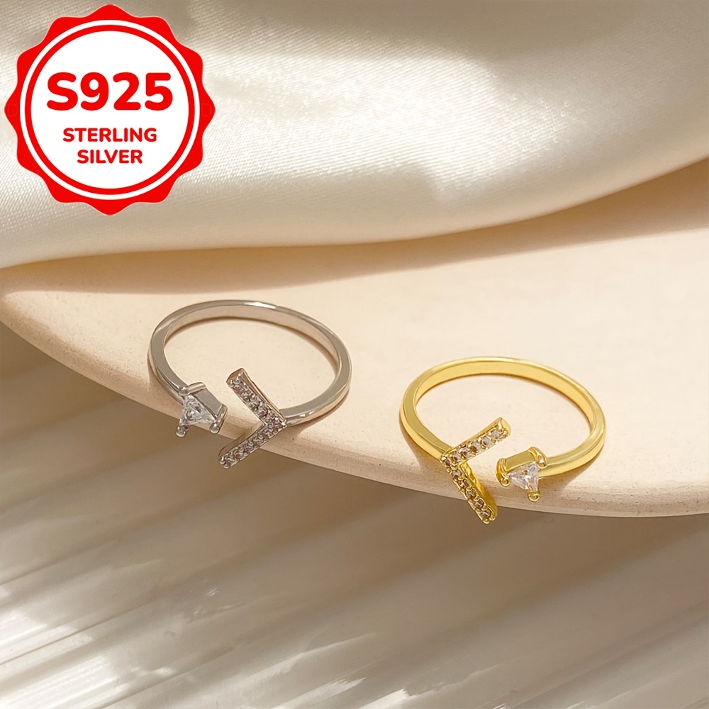 Women's S925 Sterling Silver Arrow Open Adjustable Ring