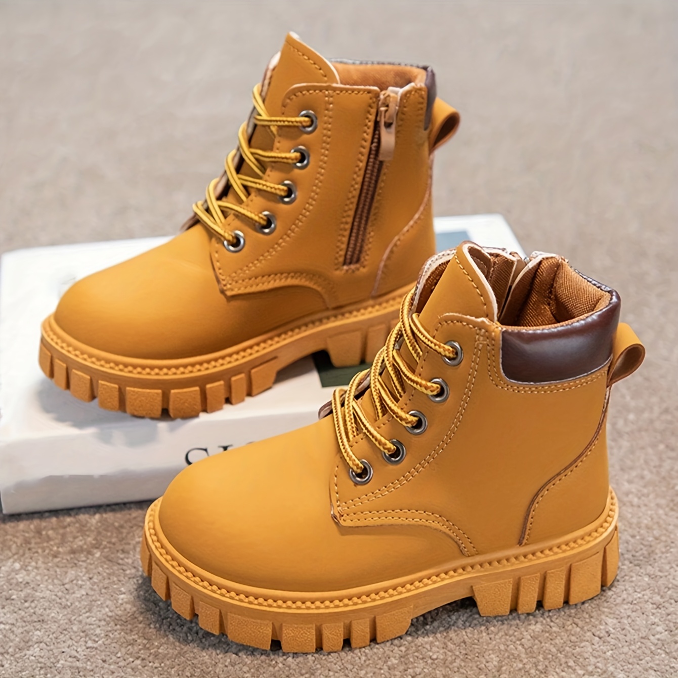 Autumn & Winter New Arrival Girls'  Boots, Casual & Comfortable Shoes For Students, High-Top Boots For Big Kids, Street Style Motorcycle Short Boots For Boys Tucker Combat  Boots