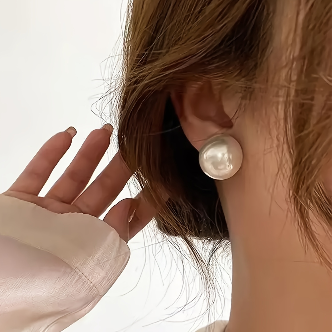 TEMU A Pair Of Pearl Women's Earrings Are Suitable For Women' Wear