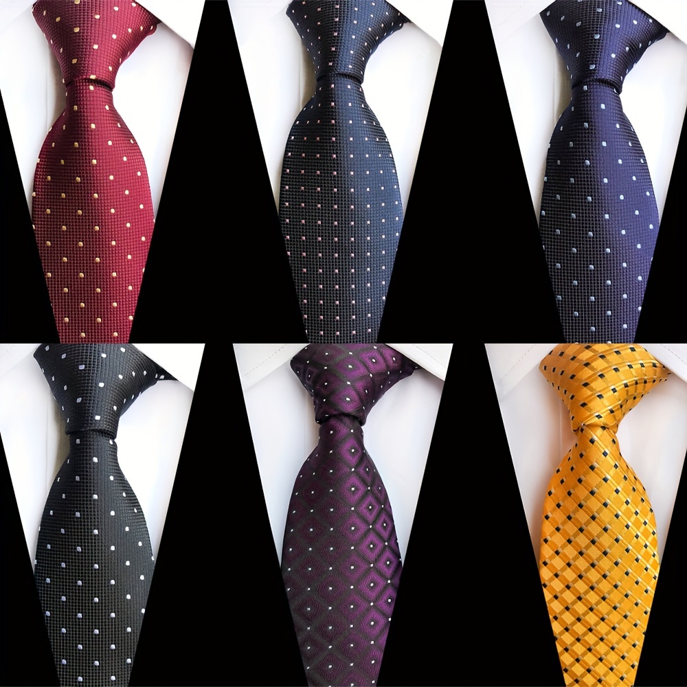 

Lot 6 Pcs Classic Men's Polyester Tie Necktie Woven Jacquard Neck Ties