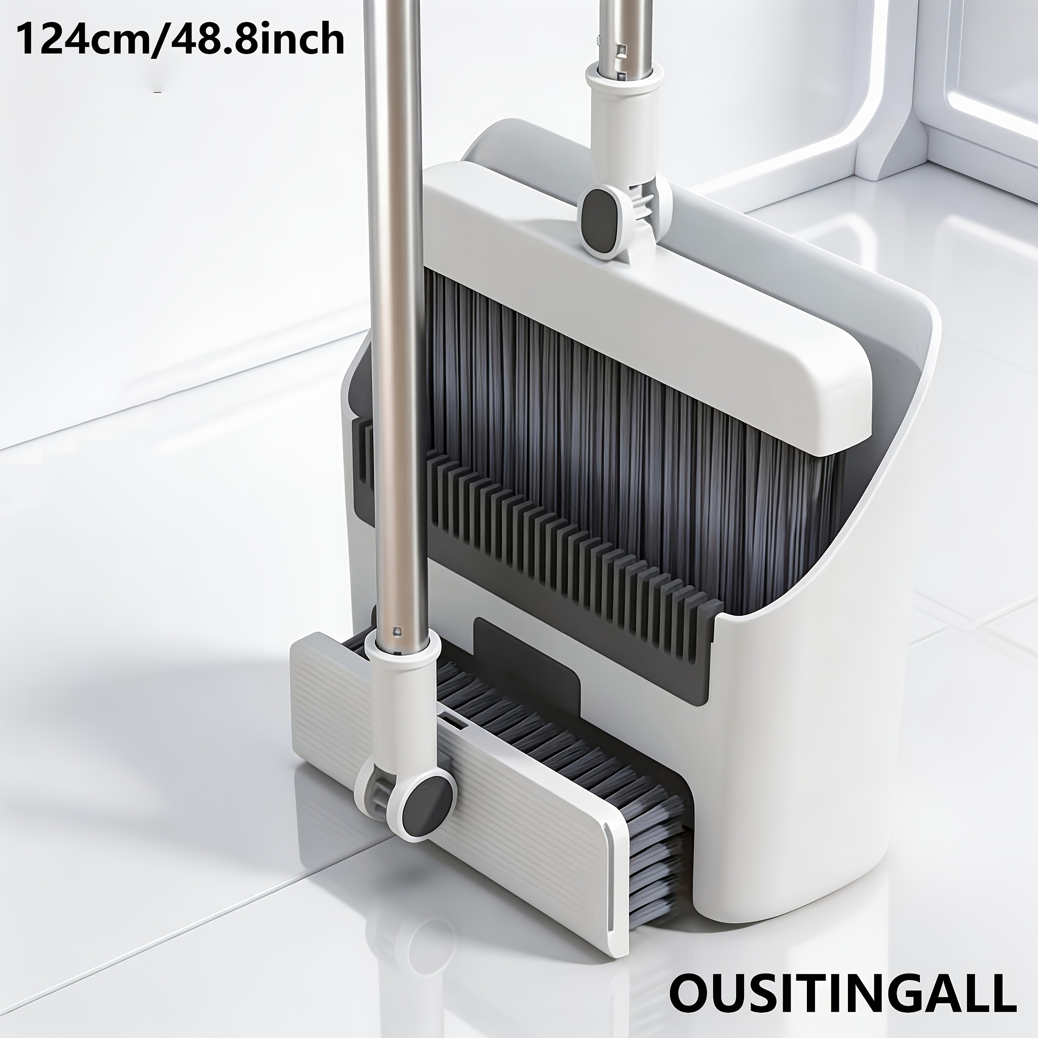 TEMU Home Cleaning Kit, -one Home Cleaning Kit: Soft-bristle Broom, Dustpan, And Brush Combo - Hair, Ideal For Home, Office, School, Dorm - Perfect
