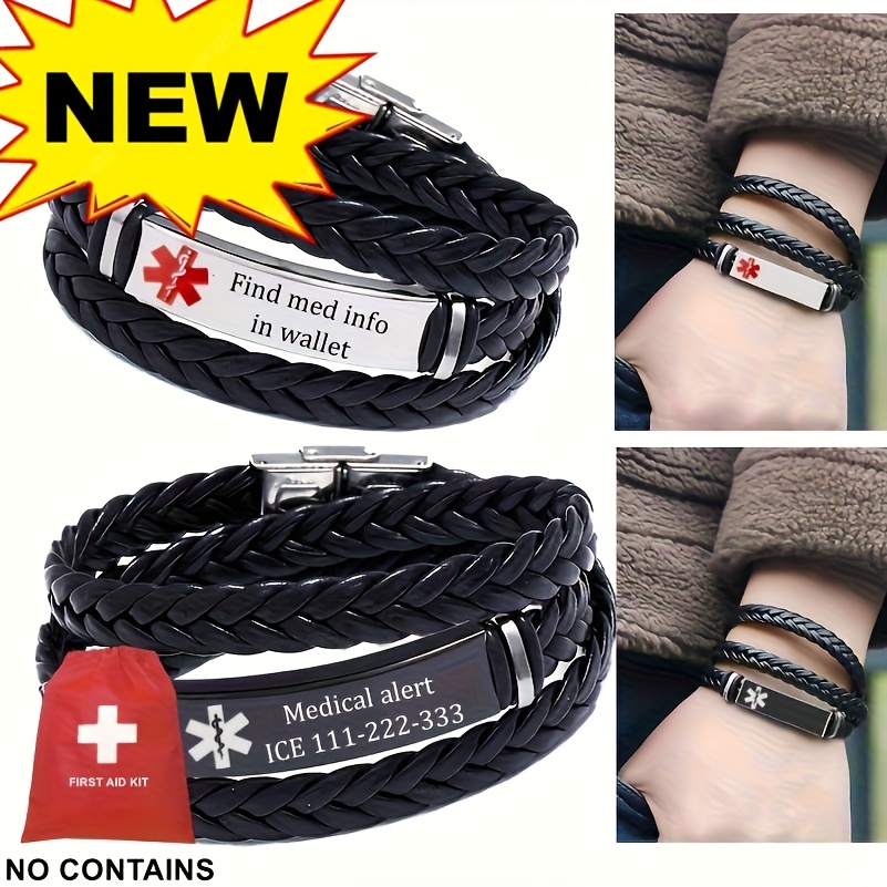 thumbnail image 2 of Ladies Fashion Medical Alert ID Bracelet - Penicillin & Peanut Allergy Info Engraved 2 of 6