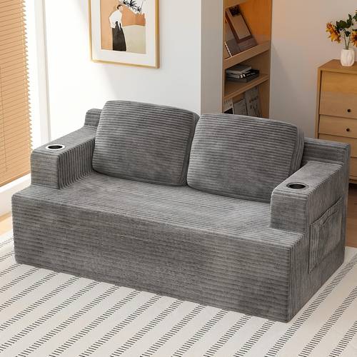67 cloud couch sofa 2 seater comfy upholstered loveseat floor sofa with high density memory foam no boneless couch for bedroom living room loveseat