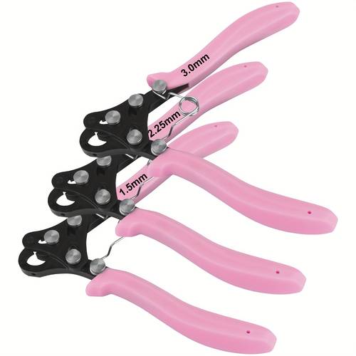 1 pack pink metal wire pliers 1 5mm 2 25mm 3mm making earring studs copper wire bending tool