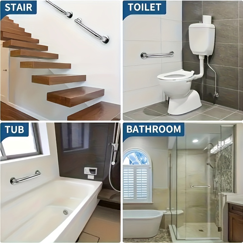 

1pc High-quality Stainless Steel Handrails Enhance Your Bathroom Safety!