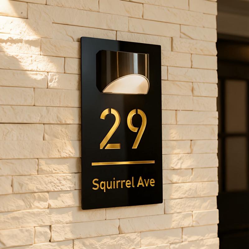 personalized custom   decor led decorative door sign   plate   house number plate suitable for night lighting hotel courtyard rental house apartment door sign number street address plate nameplate