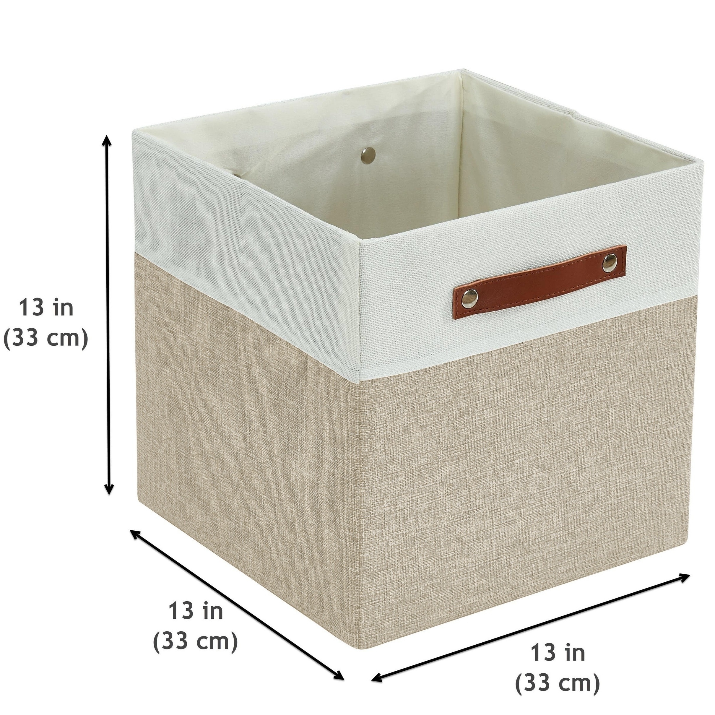 TEMU 4 Packs | 11/12/13 Inch Cube Storage Bins | Fabric Storage Cubes Closet Organizer Cubby Bins For Shelves Cloth Decorative Basket With Handle