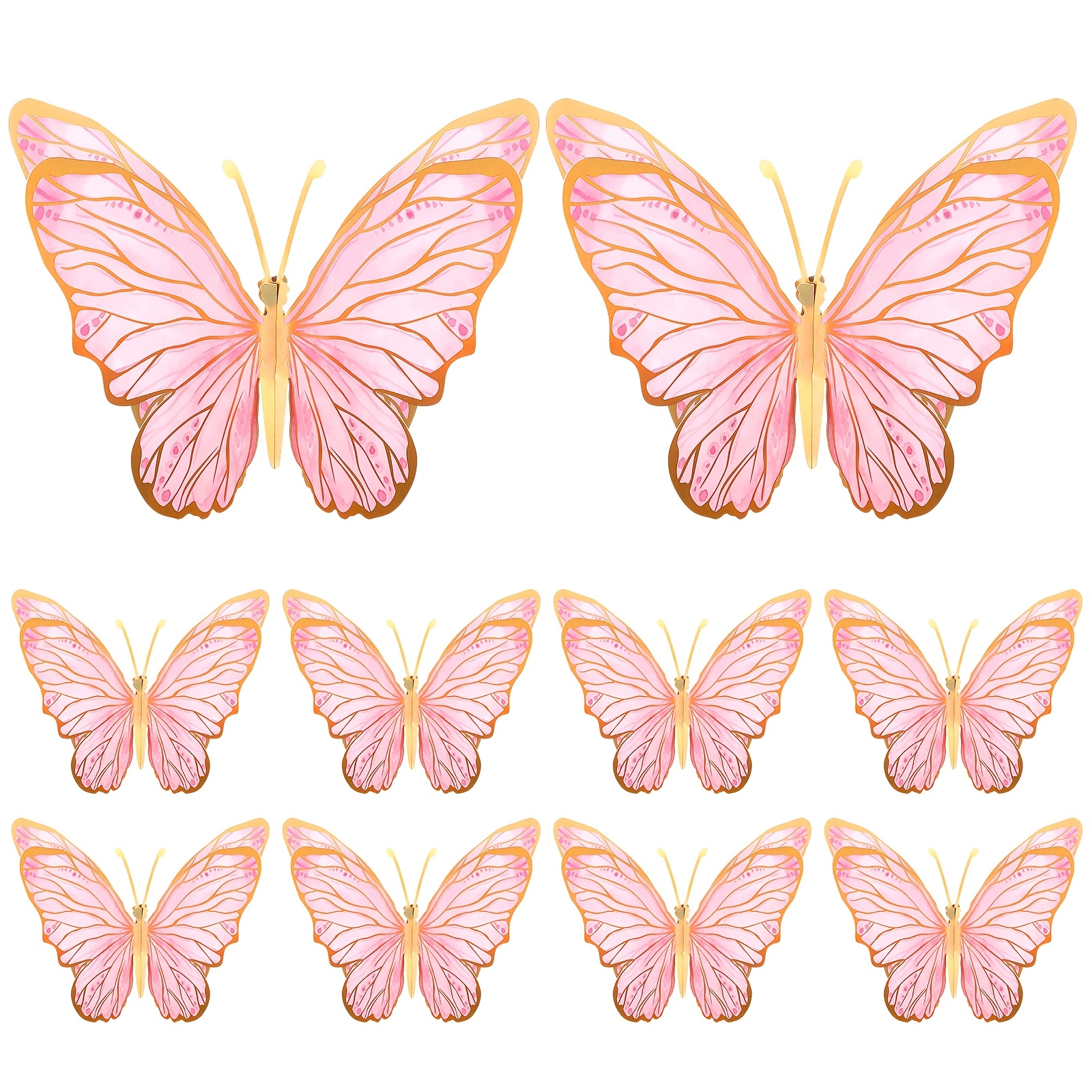 TEMU 10pcs Large Centerpieces For Tables Party Decorations 3d Paper Centerpieces Wall Decor For Birthday Shower Wedding Party Supplies, Pink