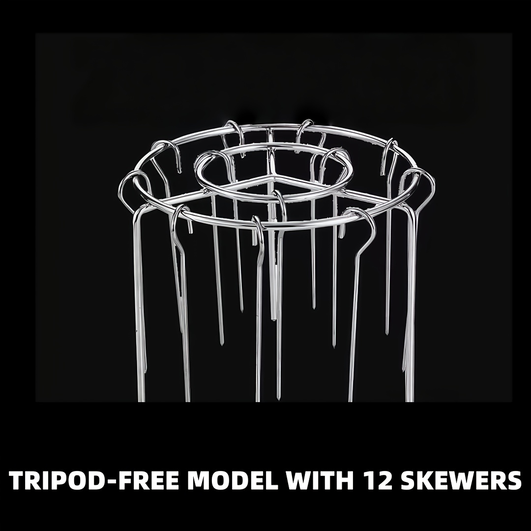 TEMU 304 Stainless Steel Circular +25 Barbecue Needles, Suitable For 3qt-6qt Air Fryer Ovens, Essential For Kitchen And Outdoor Grilling, Heated And