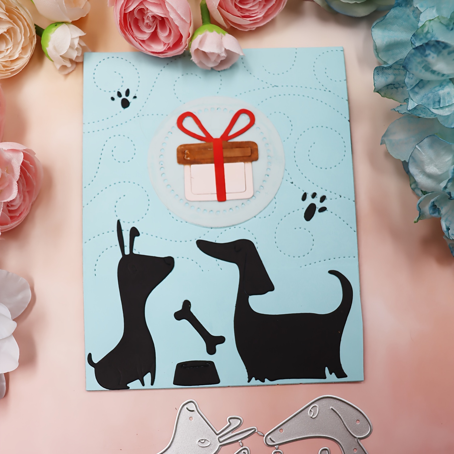 

1pc 2024 Dog Metal Cutting Dies Stencils Scrapbook Cutting Die For Paper Card Making Scrapbooking Diy Cards Photo Album Craft Decorations