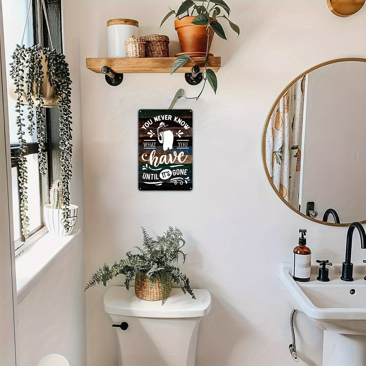 Retro Metal Aluminum Sign Funny Bathroom Quote Tin Sign Wall - Temu ...