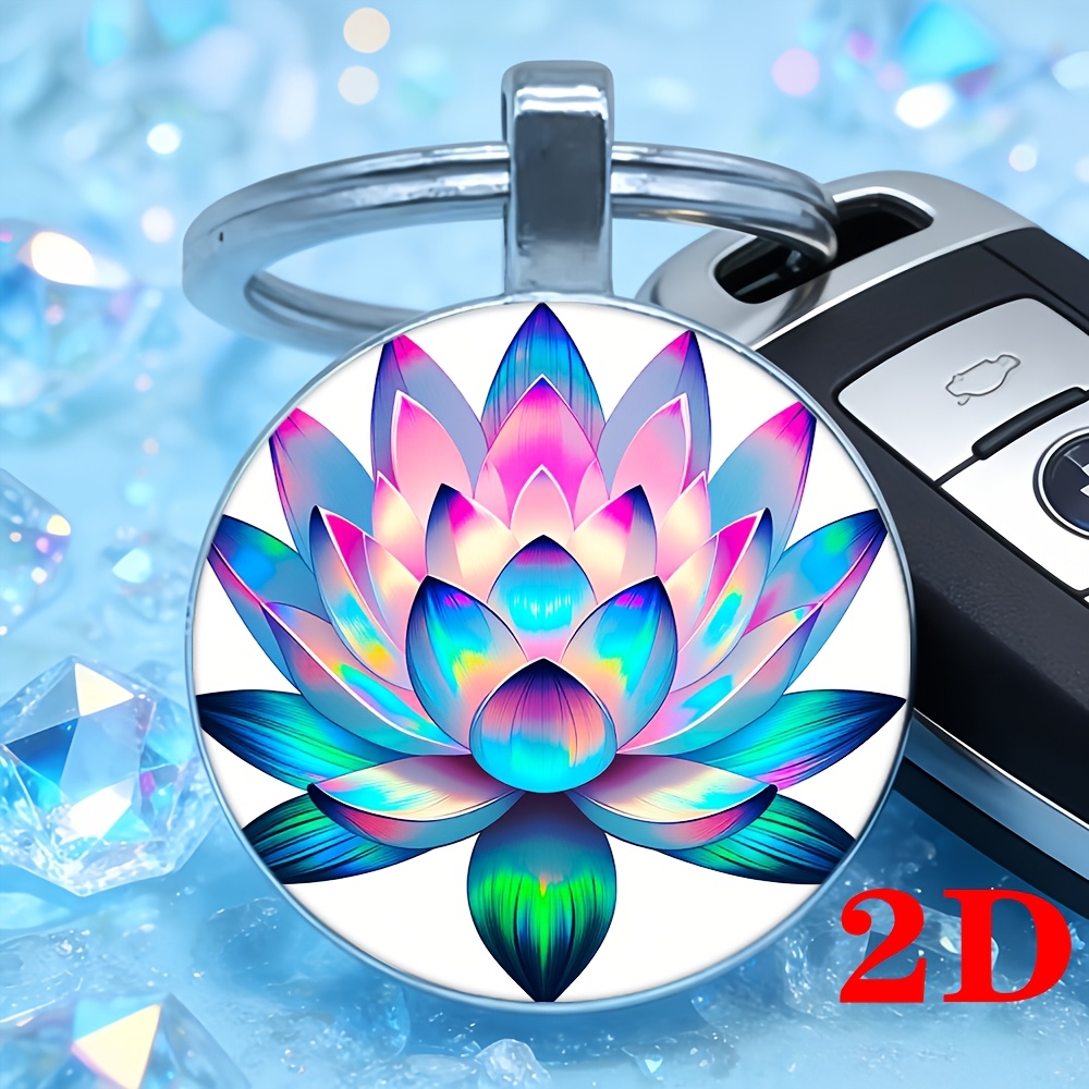 Dazzling Lotus Keychain for Daily Use
