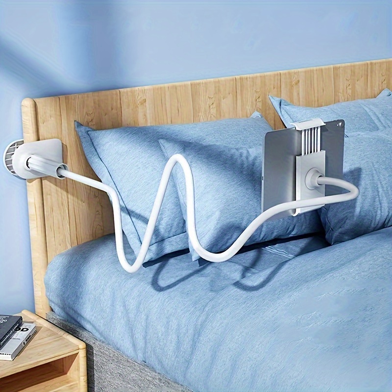 

360° Rotating Aluminum Alloy Tablet & Phone Stand - Flexible Spiral Base, Bedside Lazy Holder For Mobile Devices