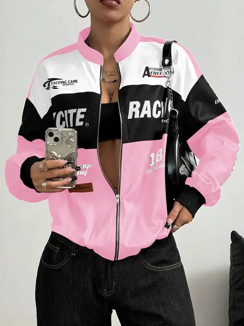 Block Lettering Classy womens jackets sold on Temu Canada