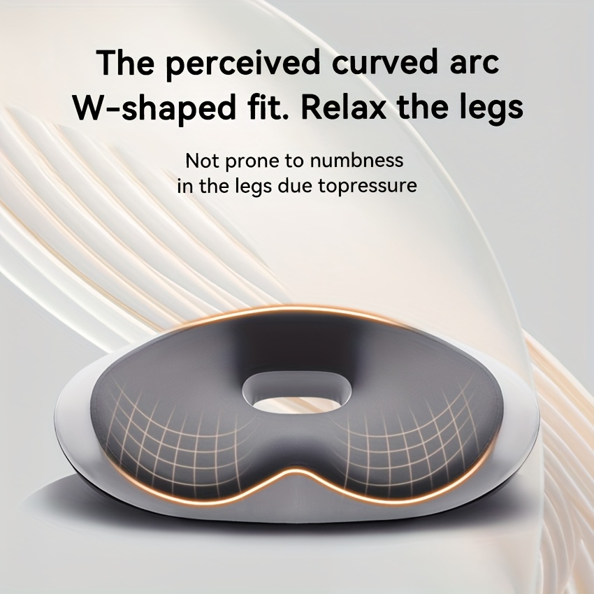 ergonomic memory foam seat cushion tailbone support lumbar pillow for   wheelchair medium soft pressure relief machine washable gray ergonomic seat cushion vehicle      able design Product details 3