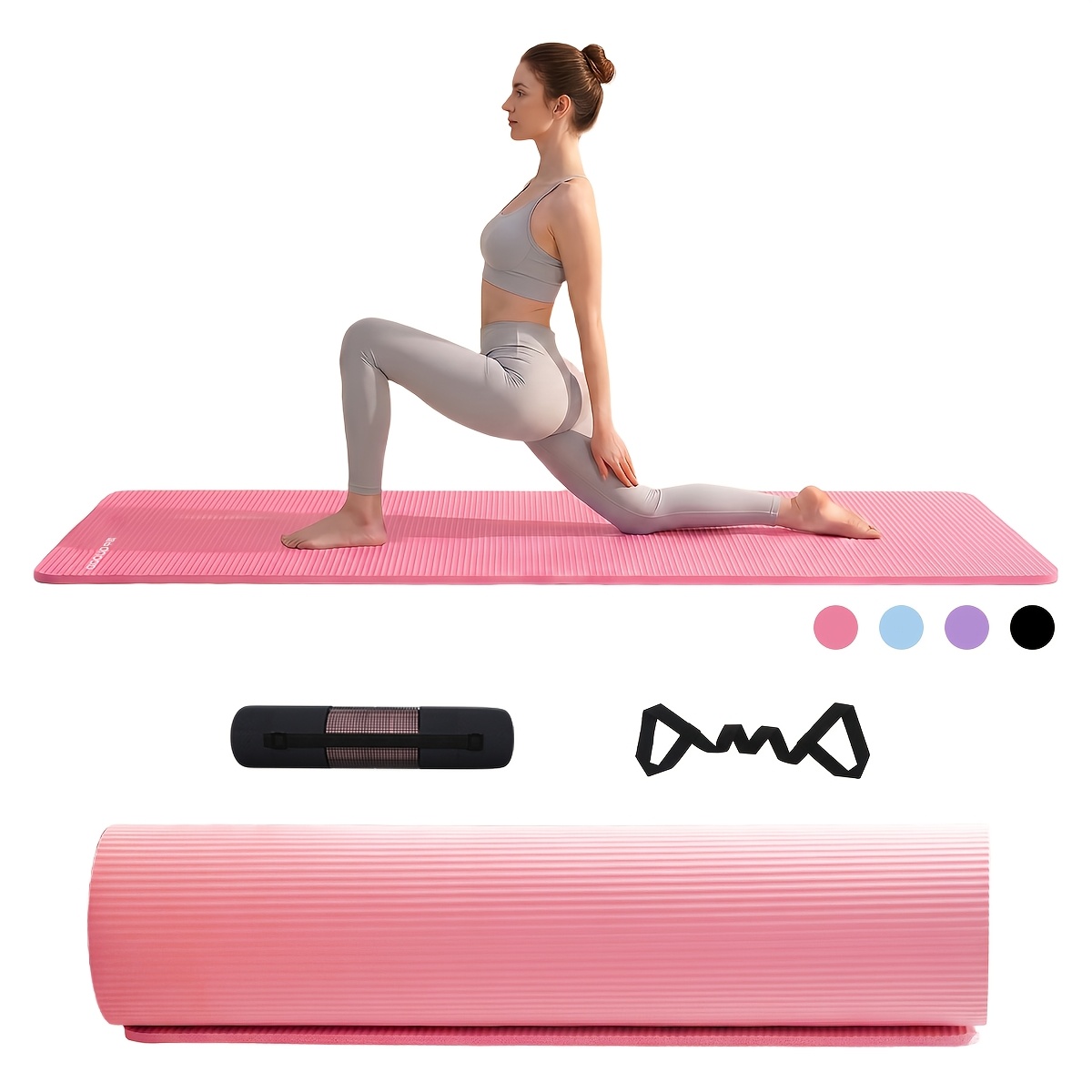81cm Widened NBR High-Density Shock-Absorbing Yoga Mat