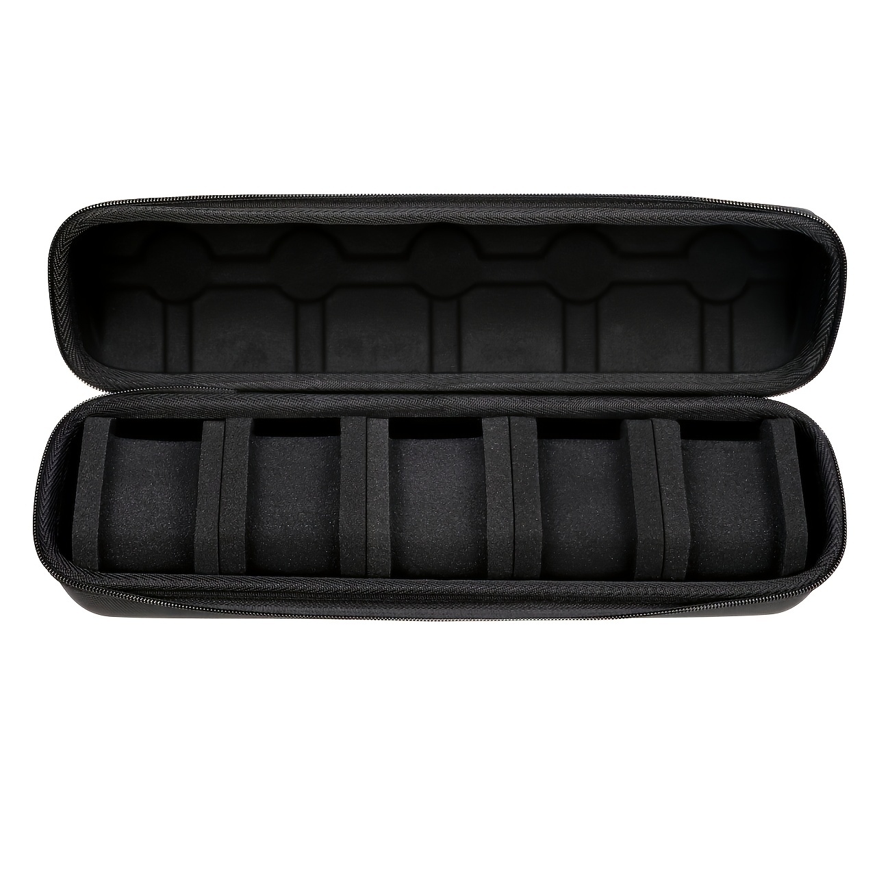 TEMU 5pcs Heavy-duty Hard Shell Watch Box With Soft Padding & Scratch-resistant Lid - Portable Watch Storage Case Suitable For Travel Or Home, Lid