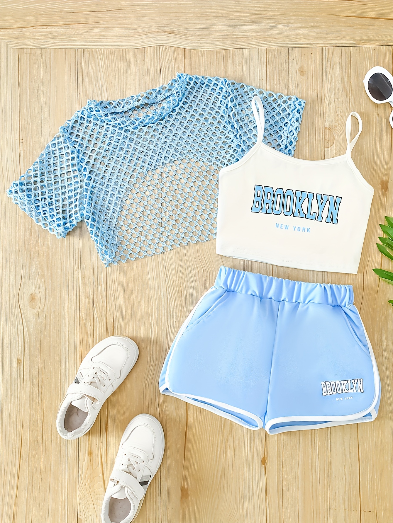 Little Girl Fashion Set: 3-Piece T-Shirt, Legging & Necklace Outfit For Summer, Casual & Holidays