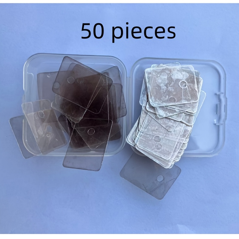 TEMU 50 pezzi di fogli di mica trasparenti, cuscinetti isolanti in mica: adatti per pacchetti TO-3P, TO-247 con transistor a montaggio forato per
