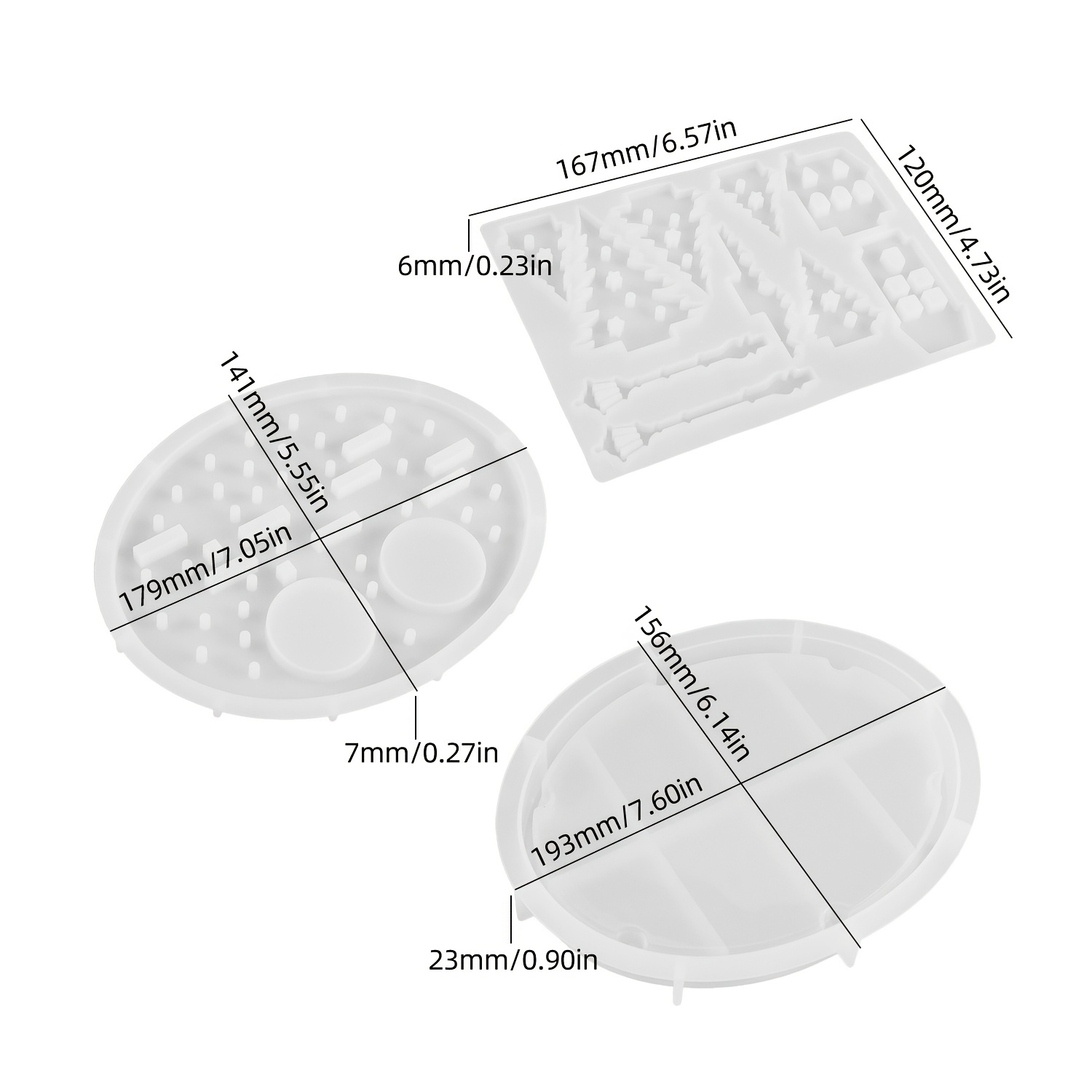 E-shop 1 Set Straßenansicht Kerzenhalter Ton Gips Silikonformen Straßenansicht Bäume Warme Dekoration Kristall Tropf Harz Kerzenhalter Formen Zement