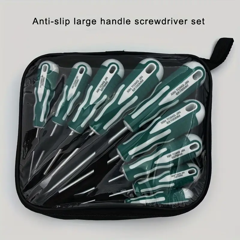 home tool screwdriver set with cross and flathead screwdrivers household repair tool kit metal and plastic material style no battery required tool kit compact durable screwdriver Product details 1