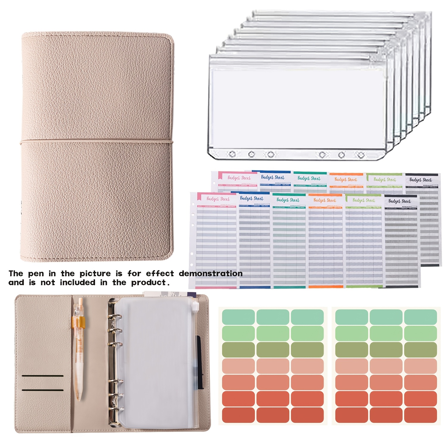 Image of Multi-functional Loose-leaf Money- And Book, Ideal For Housewives To Keep Track Of Daily Expenses. It Can , And Other Currency. Perfect For Budgeting, Tracking Daily Expenses, And Planning.
