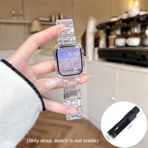 transparent watch band tool remover compatible with watch 38mm 40mm 41mm 42mm 44mm 45mm 46mm 49mm thin and resin band with stainless steel suitable for replacement on series 11 10 ultra 6 5