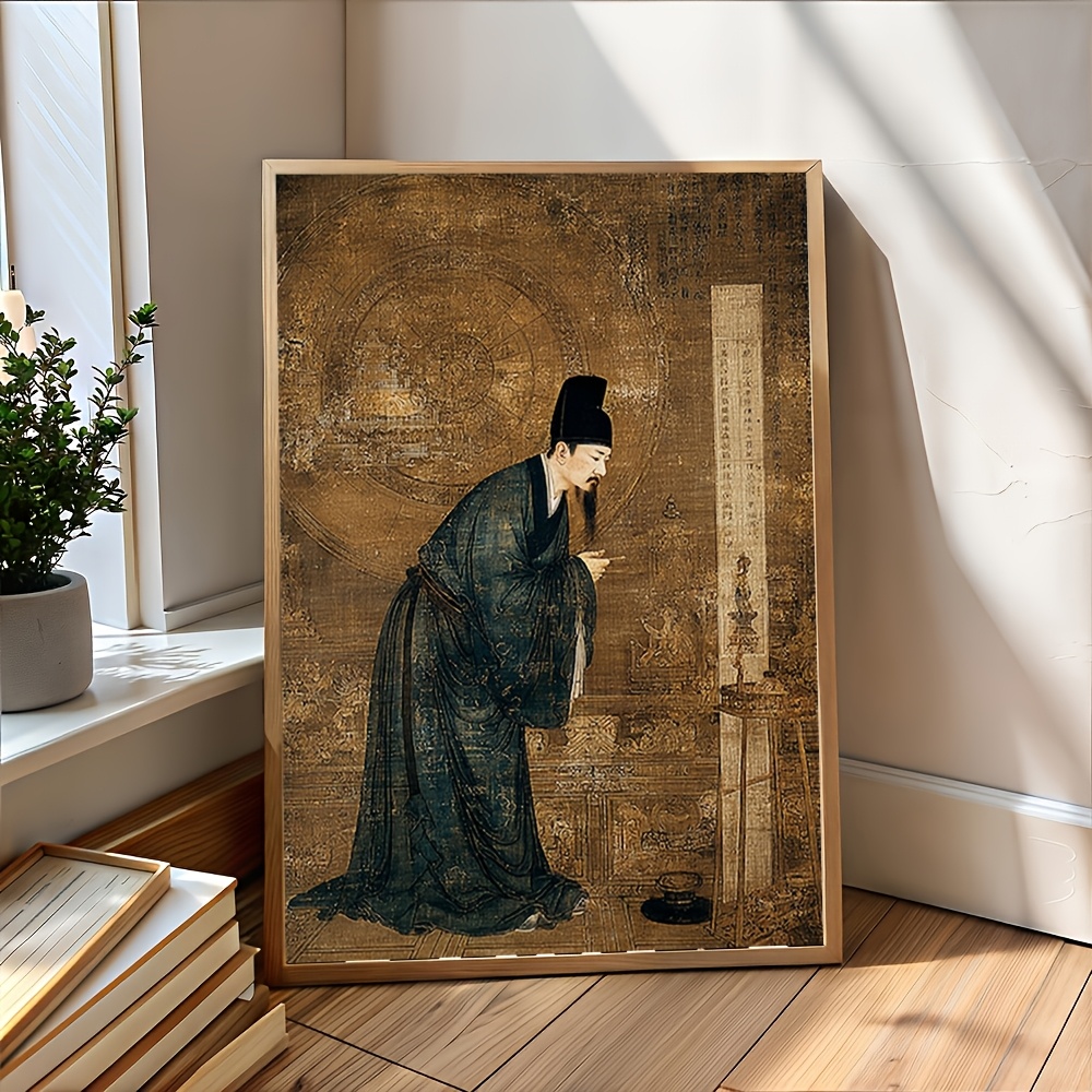 2D Flat Frameless Canvas Painting, Ancient Chinese Poster