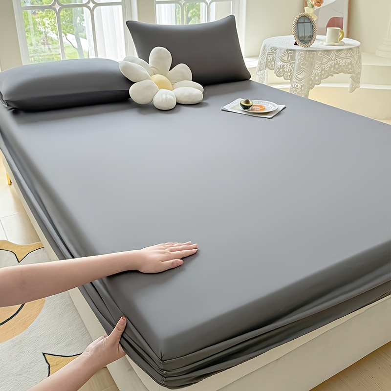 1  and comfortable single fitted sheet breathable and multi functional washable suitable for bedroom   school hotel   use bedding pillow not included