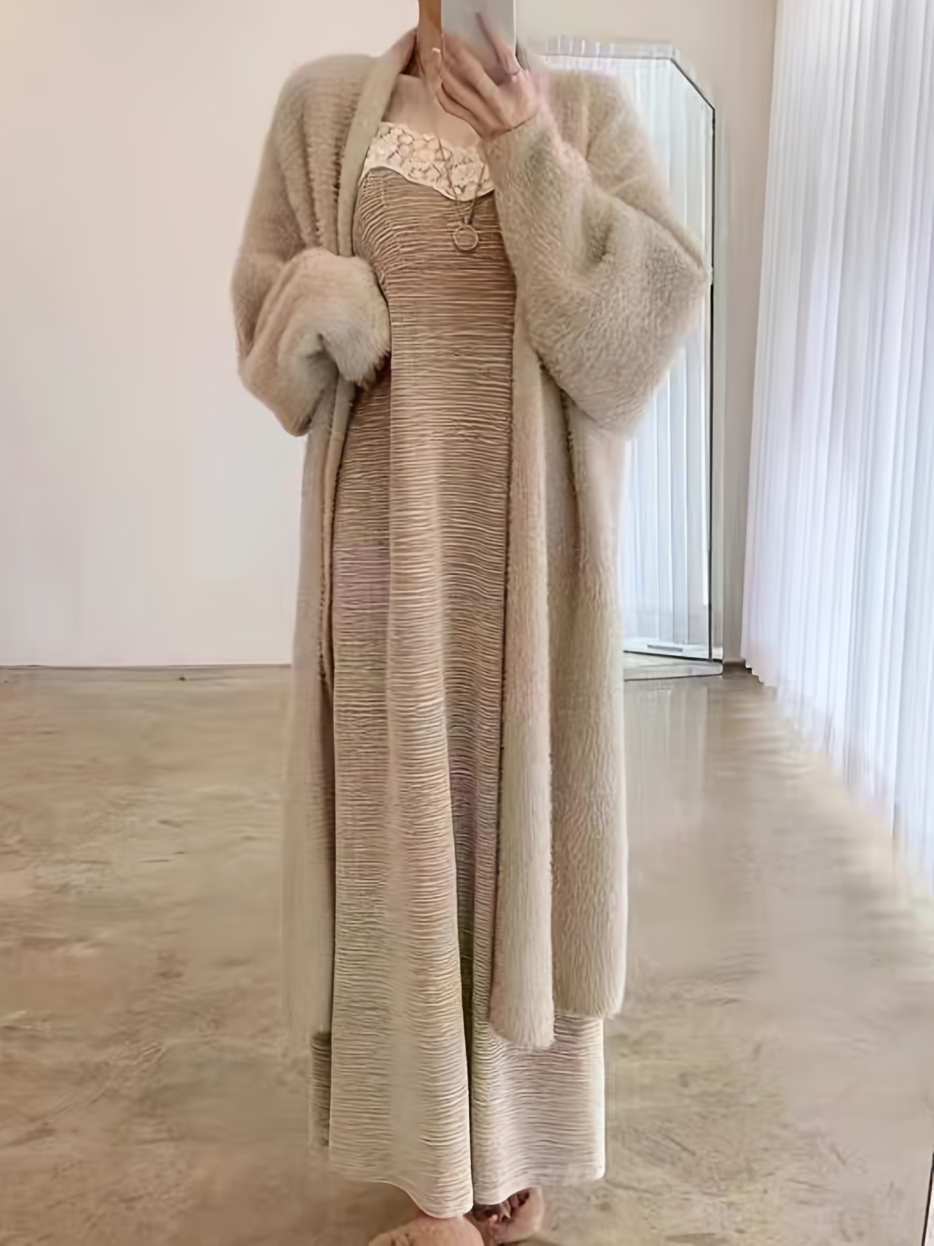 Women'S Cozy Oversized Black Cardigan Long Sleeve, Loose Fit, Thick  Sweater for Fall Winter with Chain Strap Bag, Casual Winter Wear