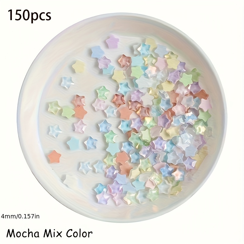 TEMU 150 Mini Strass per Unghie in Vetro Color Moka con Piatto da 4 mm, per Decorazioni Nail Art